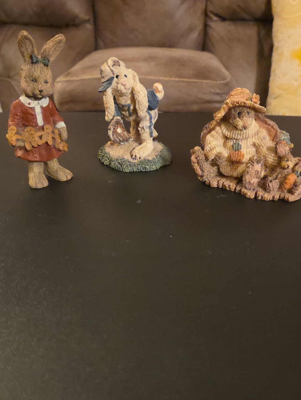 Boyds Bears Brown and Cream Woodland Figurine Trio